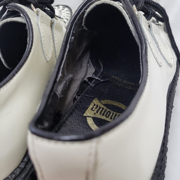 Demonia black & white contrast platform oxfords - Picture 12 of 16